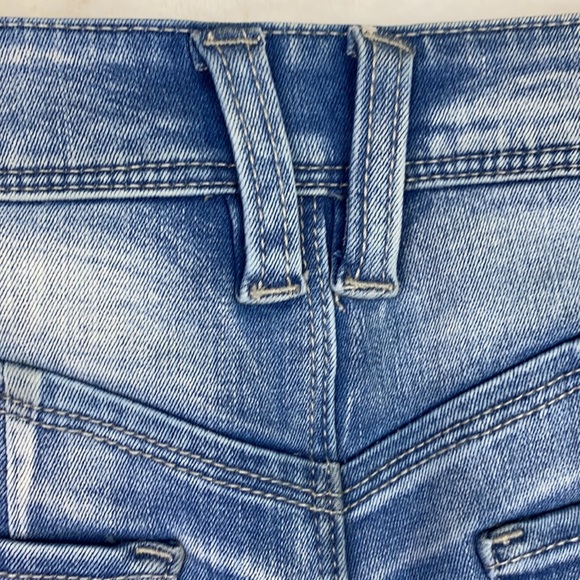 Jean distressed blue stretch shorts - Picture 10 of 15